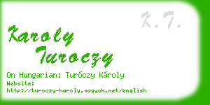 karoly turoczy business card